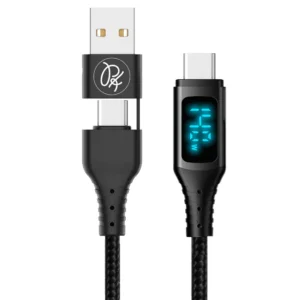 pickogen140w 二合一 type c/usb a to type c pd充電線傳輸線編織線快充線 qc4.0 神速 1.2m 支援手機/平板/筆電 pickogen140w 二合一 type c/usb a to type c pd充電線傳輸線編織線快充線 qc4.0 神速 1.2m 支援手機/平板/筆電